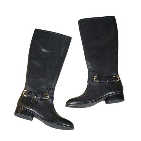 Ralph Lauren Marion Black Knee-High Boots Sz 6B - Picture 1 of 14